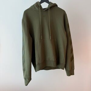 Off-White Rubber Arrow Slim Hoodie ‘Green/Green’